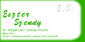 eszter szendy business card